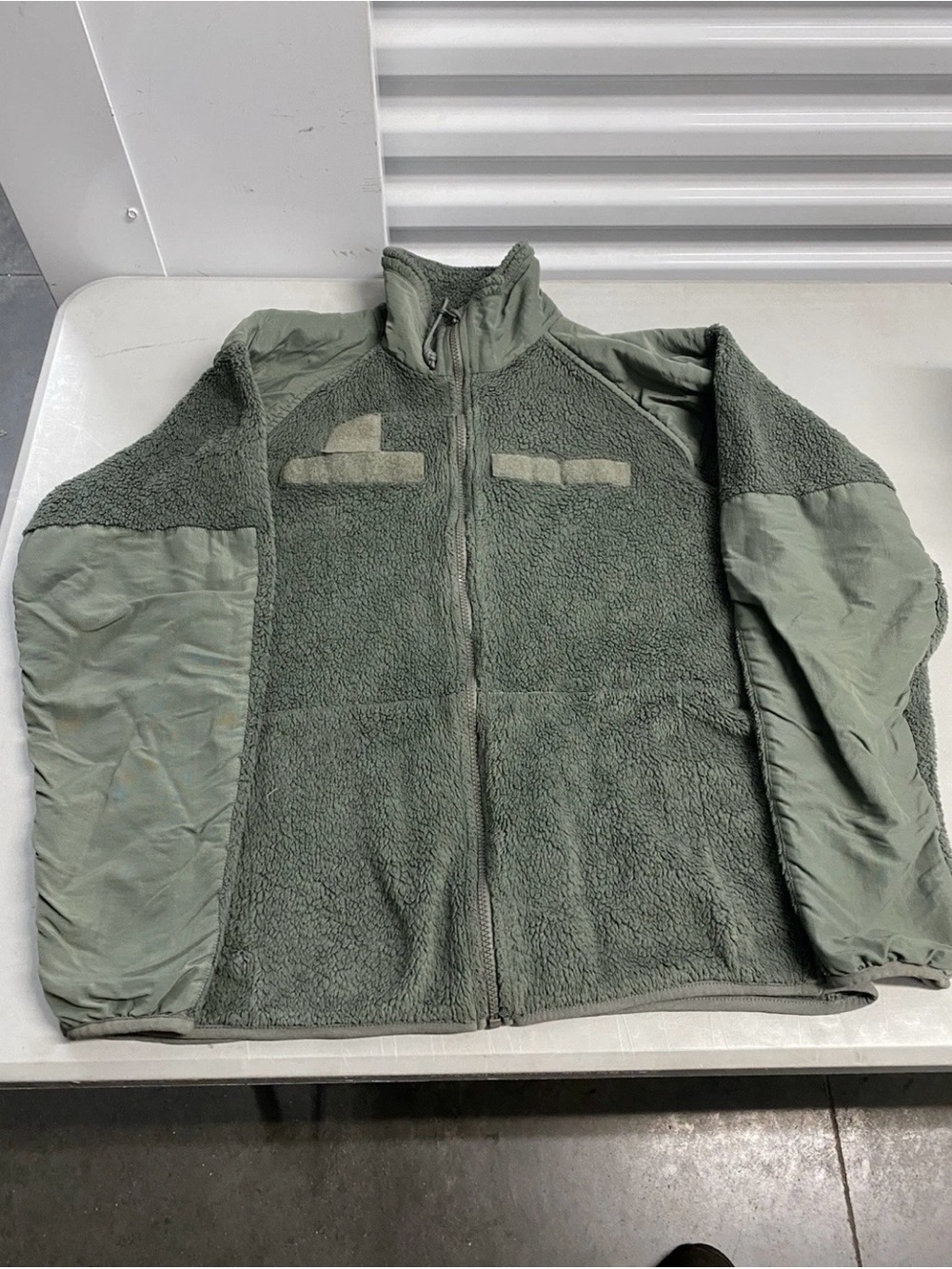 USGI Gen 3 Level Polartec Fleece Jacket Sage Green #1 Stained